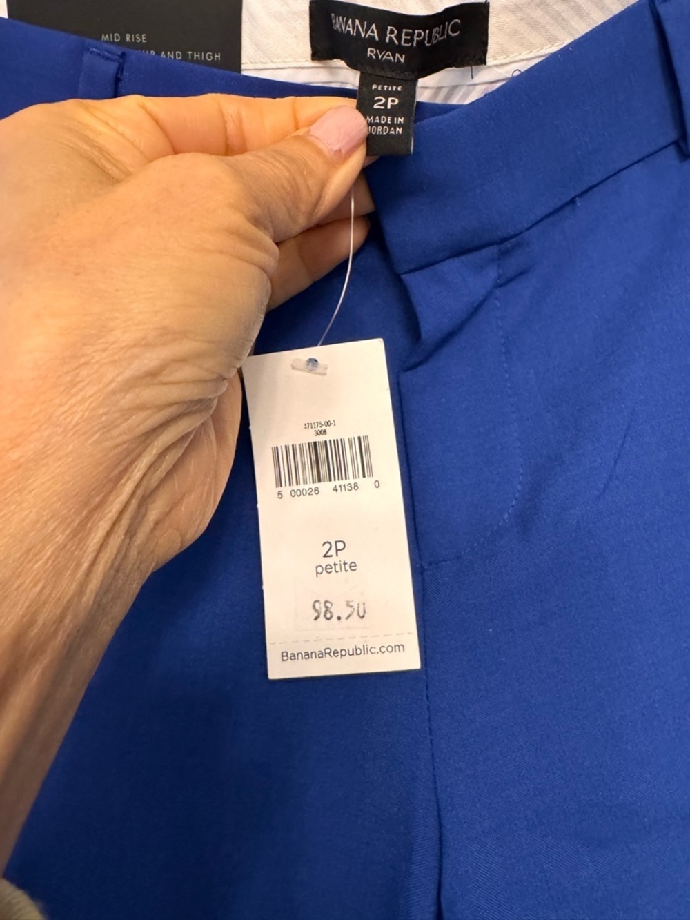 Banana Republic Retail Store - Ryan Petite Pants - Cobalt Blue - Picture 4 of 5